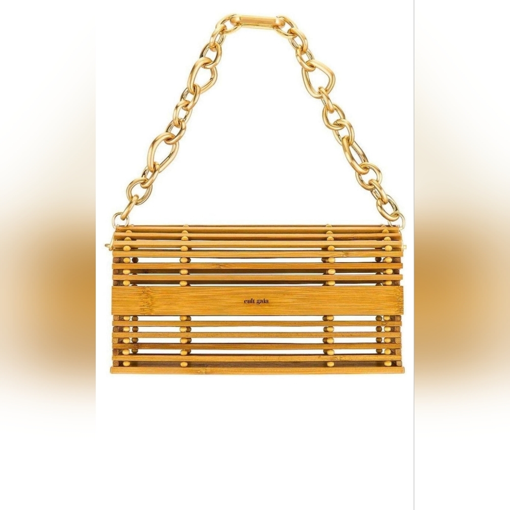 CULT GAIA SYLVA CAGED BAMBOO SHOULDER BAG